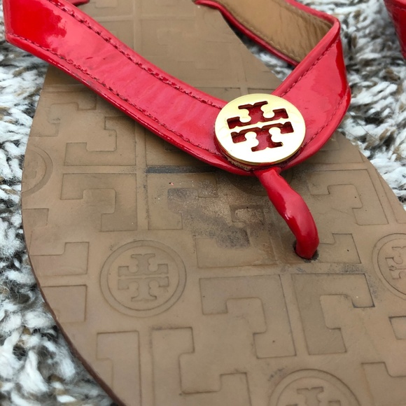 Tory Burch red Thora sandals sz 8 - Picture 3 of 6